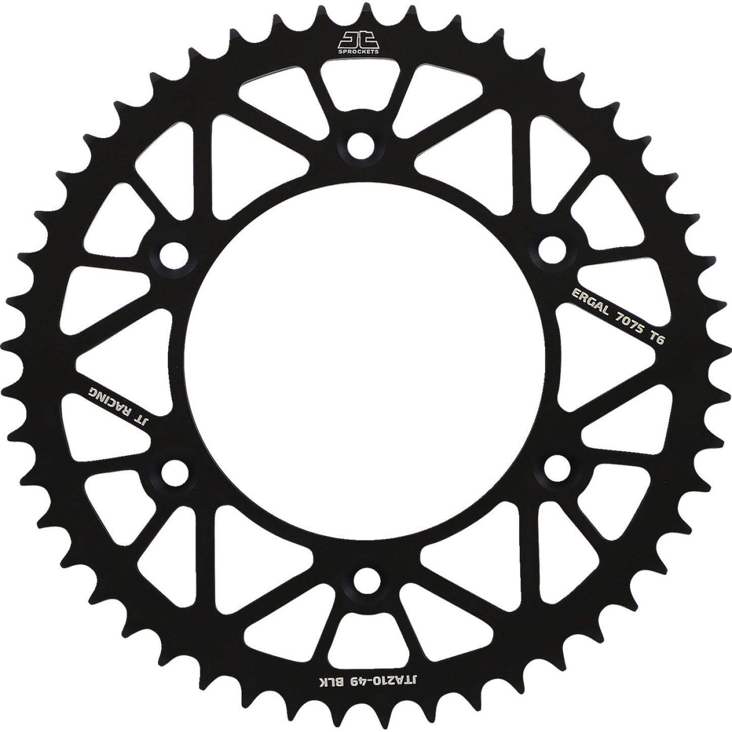 JT SPROCKETS Rear Sprocket - Honda - Black - 49 Tooth JTA210.49BLK by JT Rear Sprockets Aluminum/Alloy