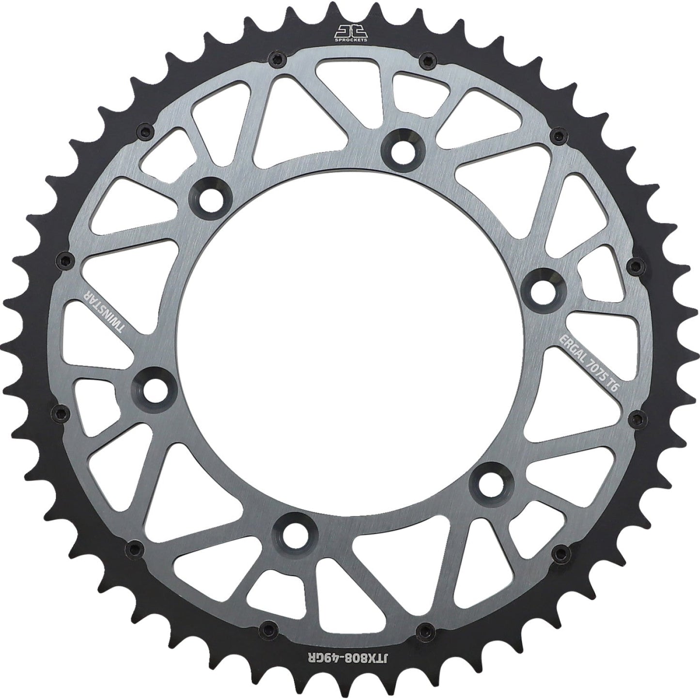 JT SPROCKETS Steel Rear Sprocket - Graphite - 49 Tooth JTX808.49GR by JT Rear Sprockets Steel Type