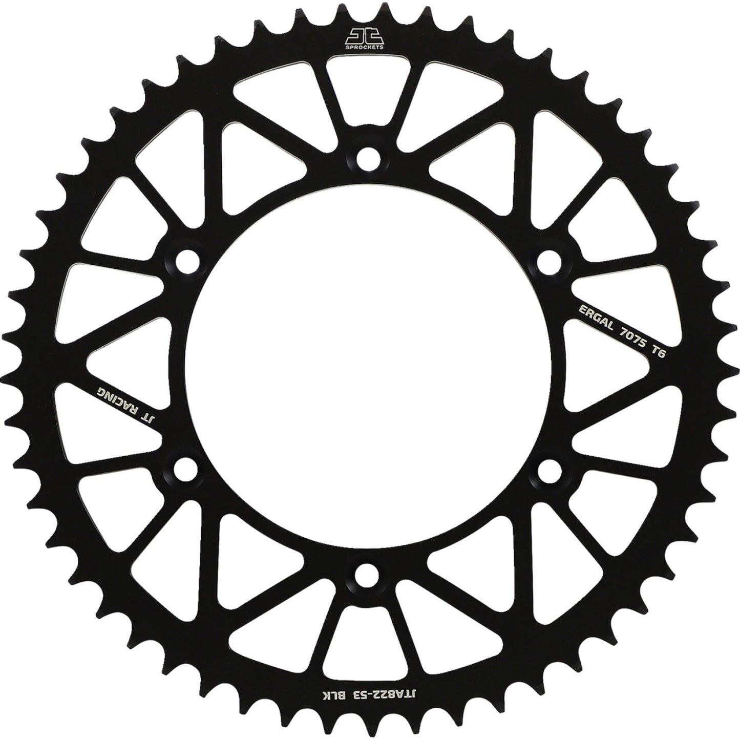 JT SPROCKETS Rear Sprocket - 520 - Black - 53 Tooth JTA822.53BLK by JT Rear Sprockets Aluminum/Alloy