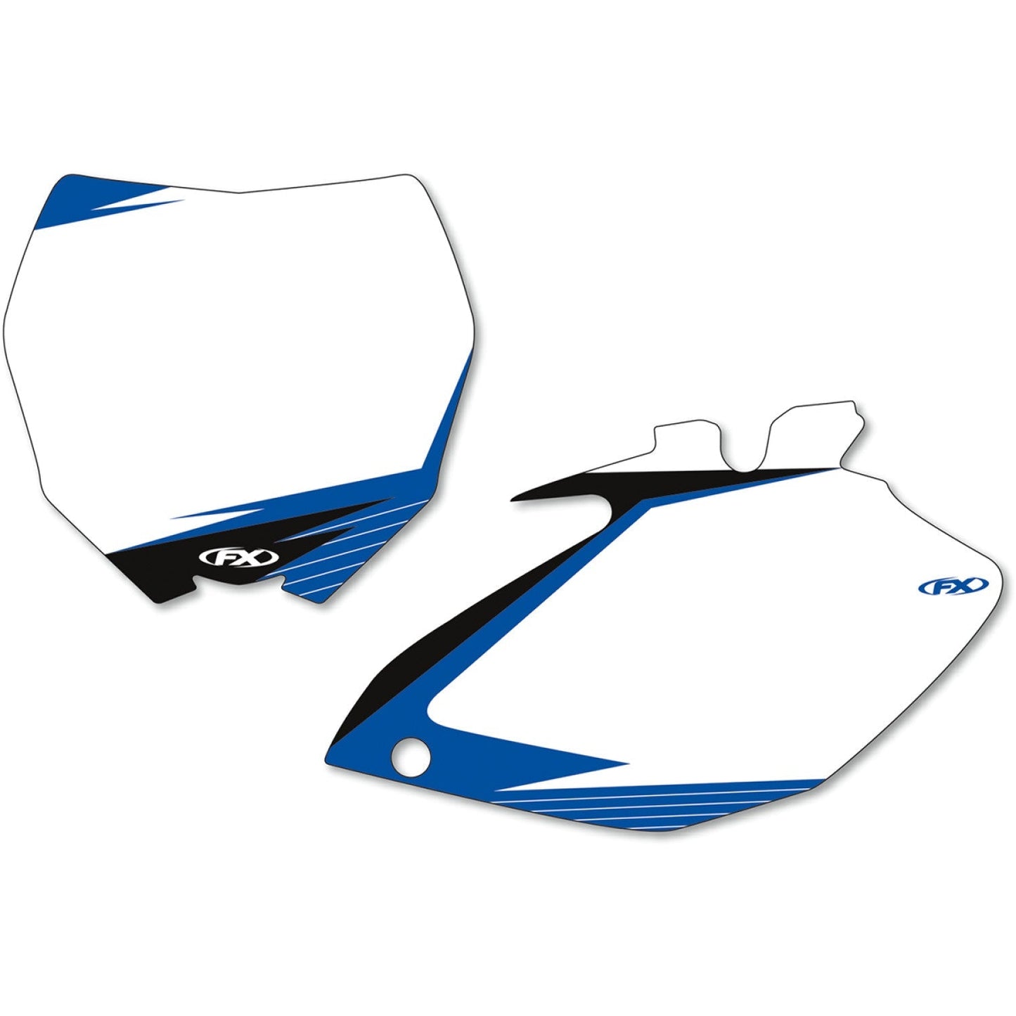 FACTORY EFFEX Graphic Number Plates - White/Blue - YZ 12-64226