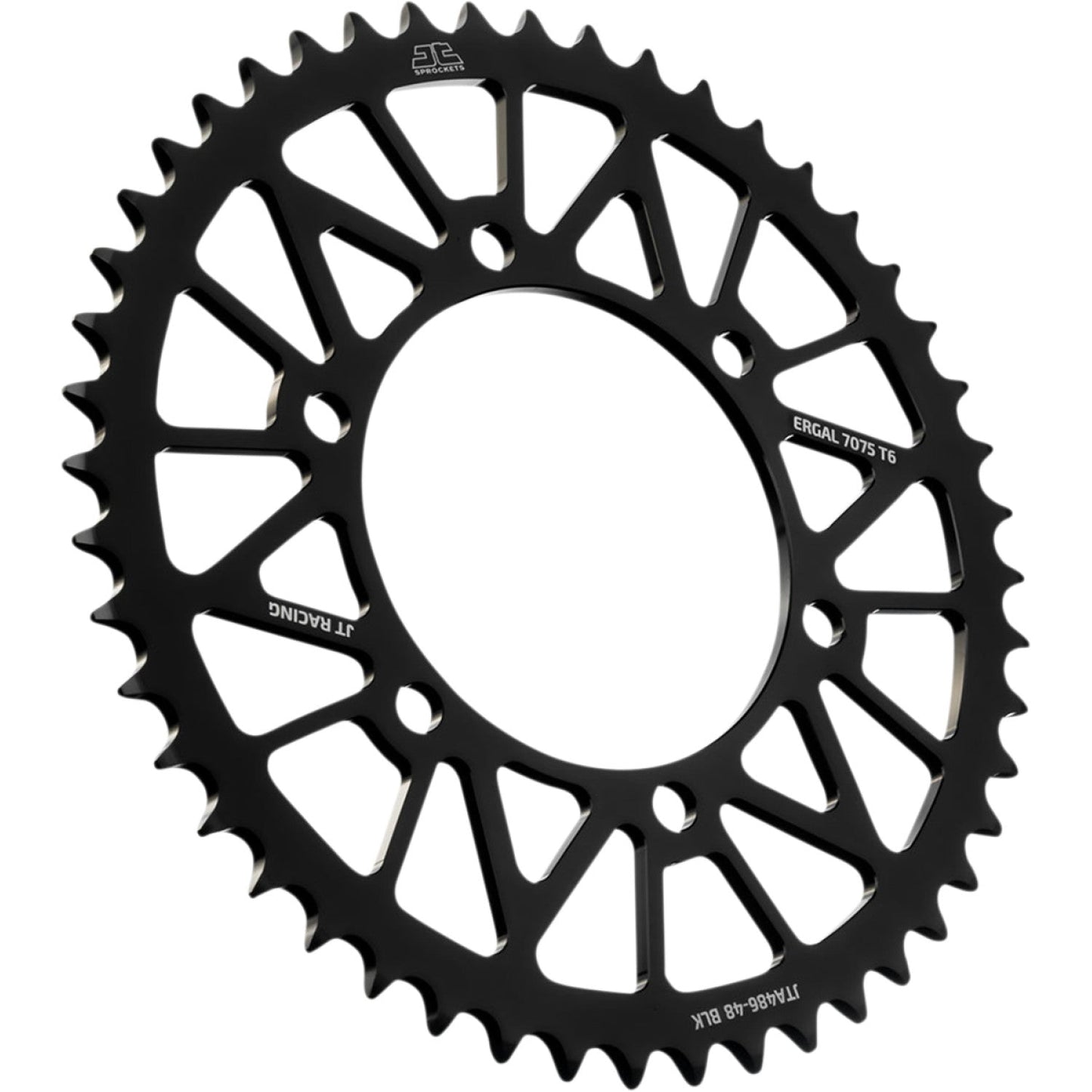 JT SPROCKETS Rear Sprocket - Kawasaki/Yamaha - Black - 48-Tooth JTA486.48BLK by JT Rear Sprockets Aluminum/Alloy