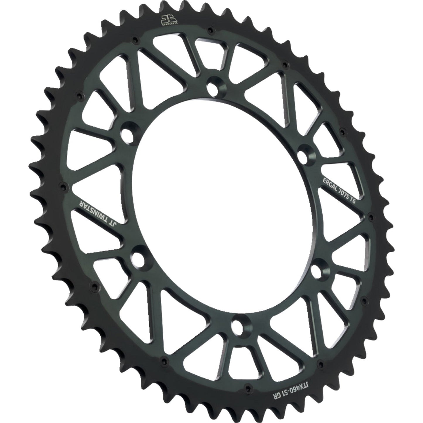 JT SPROCKETS Steel Rear Sprocket - Graphite - 51 Tooth JTX460.51GR by JT Rear Sprockets Steel Type