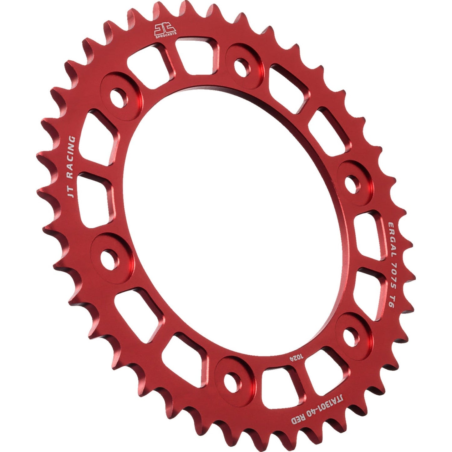 JT SPROCKETS Rear Sprocket - Aluminum - 40 Tooth - Red - CRF 300 JTA1301.40RED by JT Rear Sprockets Aluminum/Alloy