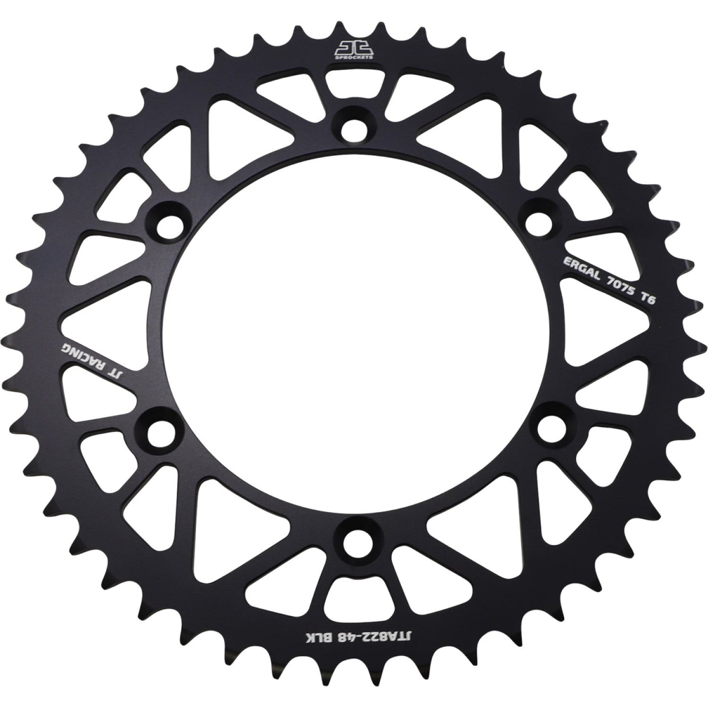 JT SPROCKETS Rear Sprocket - Black - 48 Tooth JTA822.48BLK by JT Rear Sprockets Aluminum/Alloy