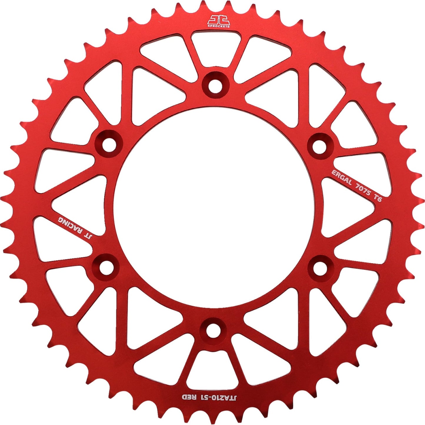 JT SPROCKETS Rear Sprocket - Beta/Honda - Red - 51 Tooth JTA210.51RED by JT Rear Sprockets Aluminum/Alloy