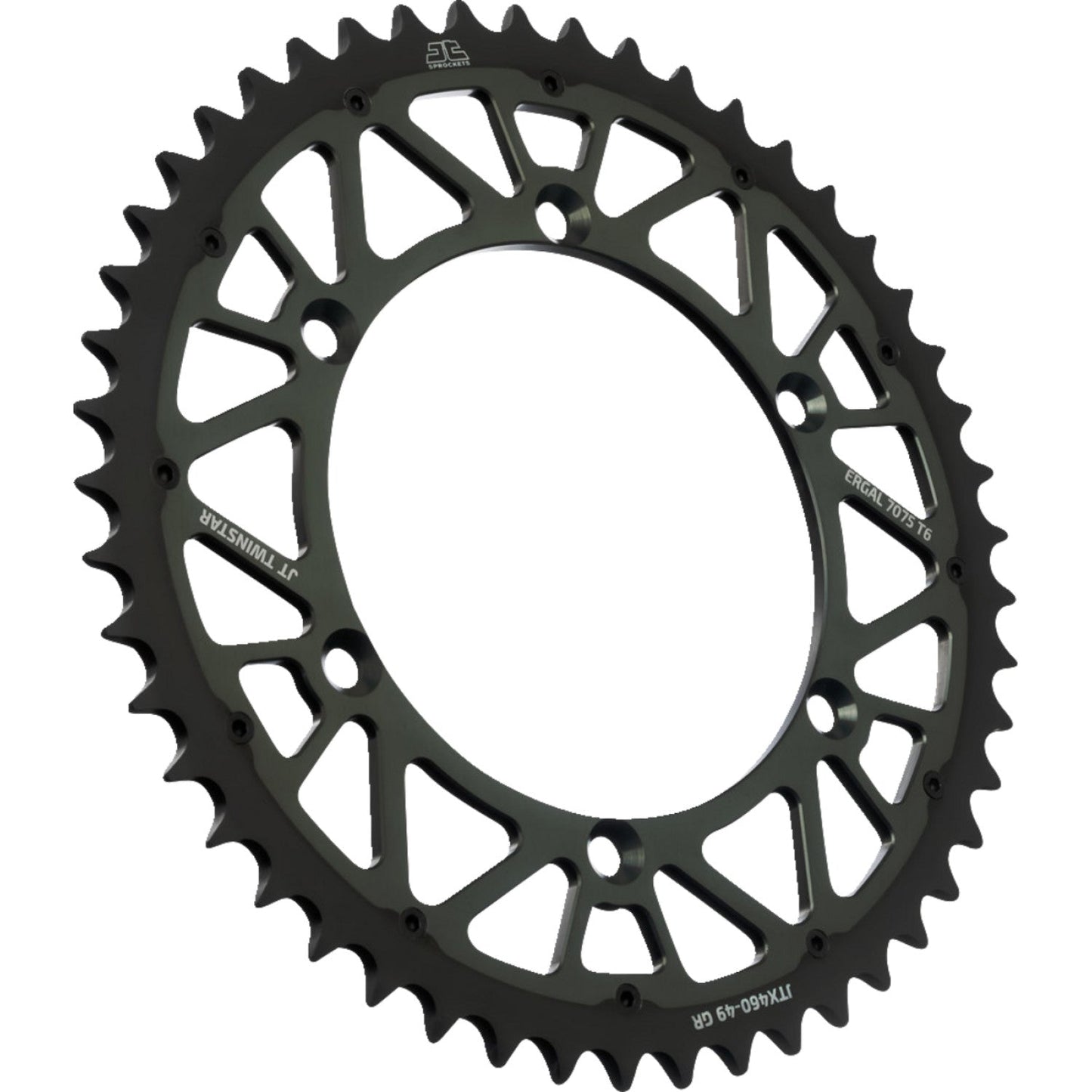 JT SPROCKETS Steel Rear Sprocket - Graphite - 49 Tooth JTX460.49GR by JT Rear Sprockets Steel Type