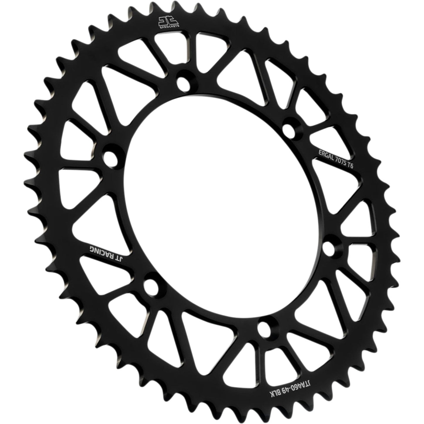 JT SPROCKETS Rear Sprocket - Kawasaki - Black - 49 Tooth JTA460.49BLK by JT Rear Sprockets Aluminum/Alloy