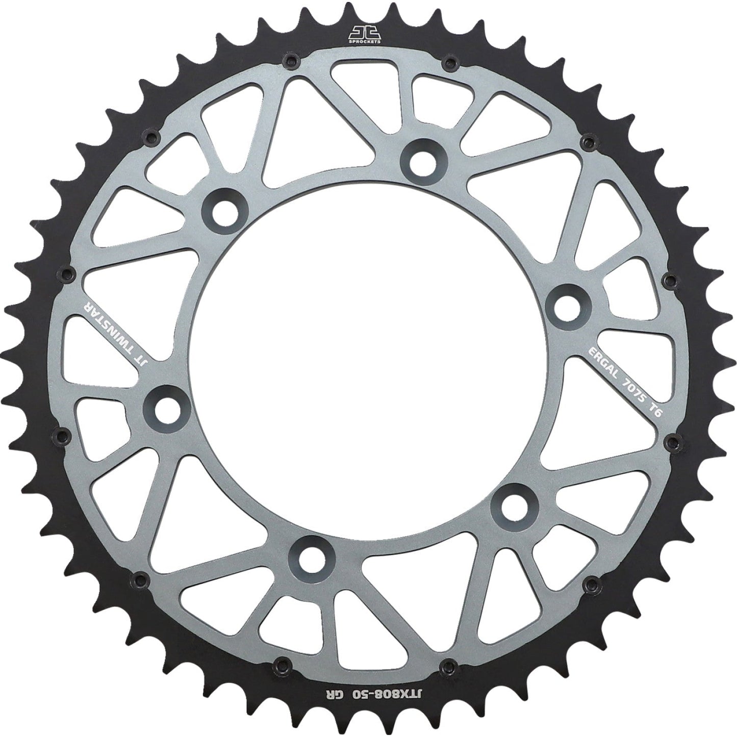 JT SPROCKETS Steel Rear Sprocket - Graphite - 50 Tooth JTX808.50GR by JT Rear Sprockets Steel Type