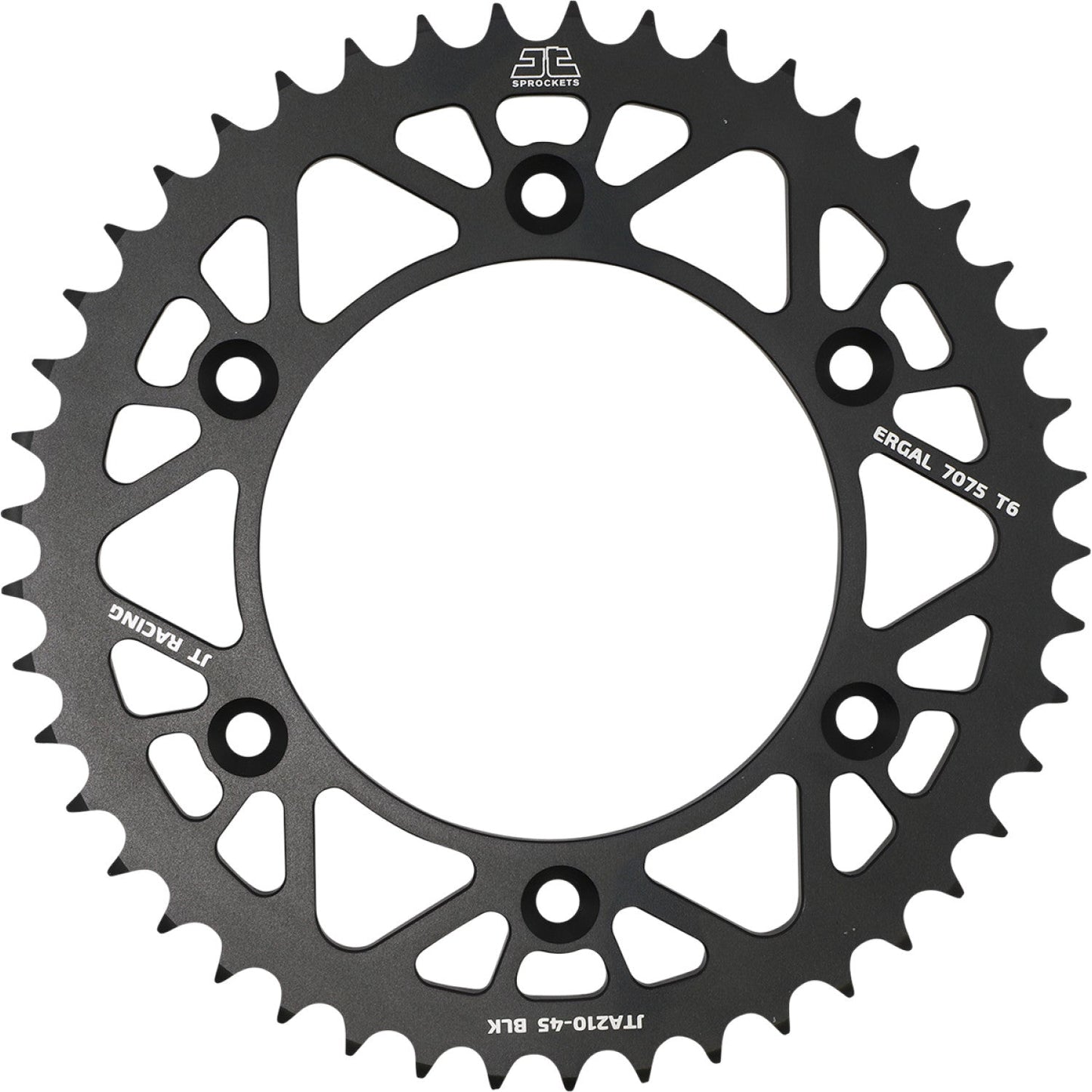 JT SPROCKETS Rear Sprocket - Honda - Black - 45 Tooth JTA210.45BLK by JT Rear Sprockets Aluminum/Alloy