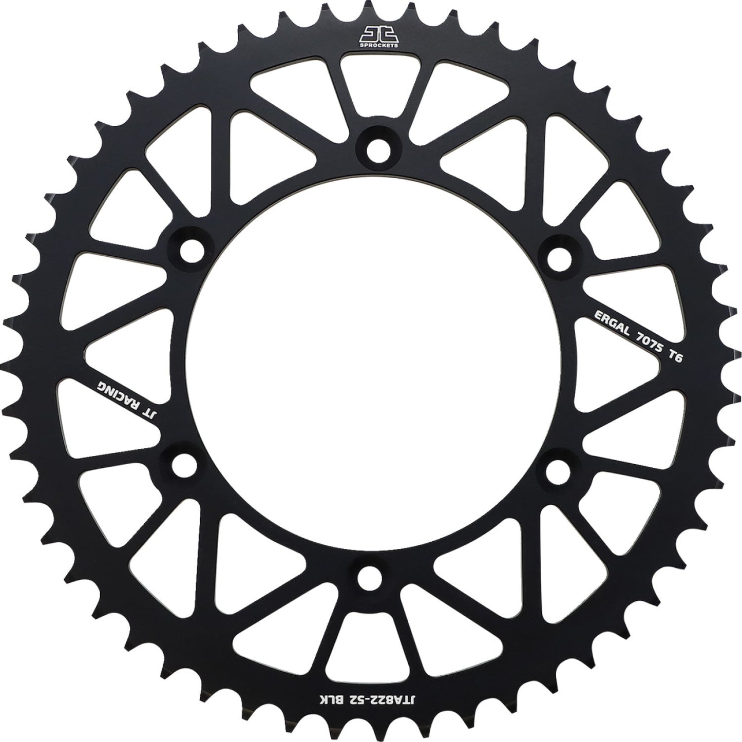 JT SPROCKETS Rear Sprocket - Black - 52 Tooth JTA822.52BLK by JT Rear Sprockets Aluminum/Alloy