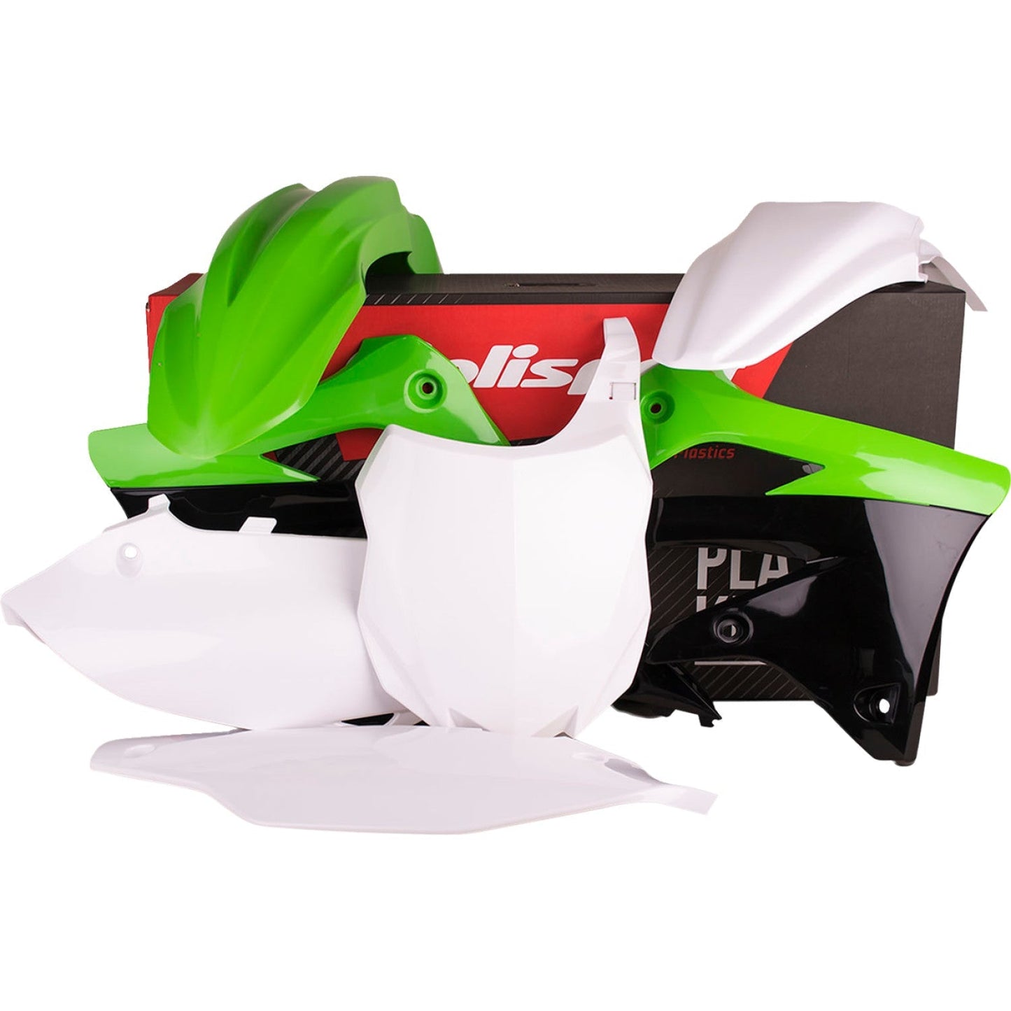 POLISPORT Body Kit - Complete - OEM Green/White/Black - KX 450F 90545 by Polisport