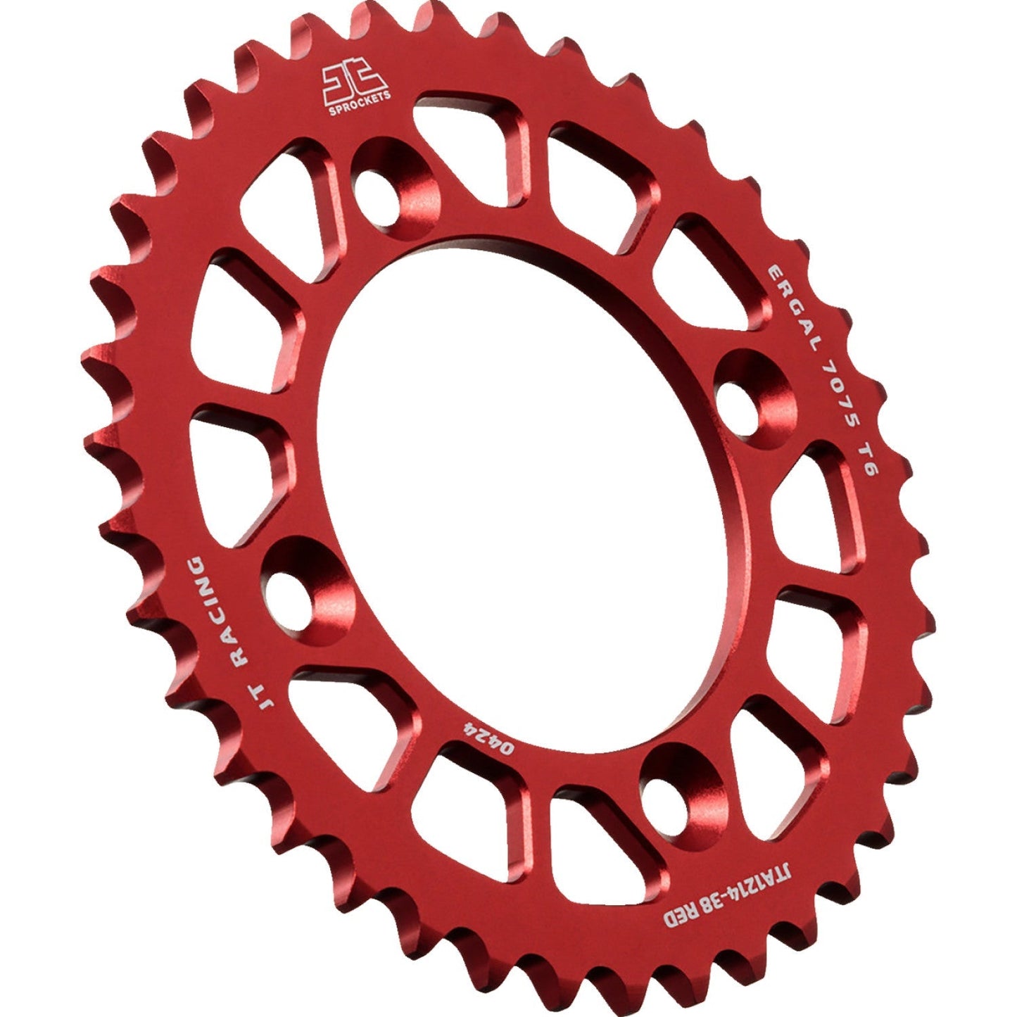 JT SPROCKETS Rear Sprocket - Aluminum - 38 Tooth - Red - CRF 110F JTA1214.38RED by JT Rear Sprockets Aluminum/Alloy
