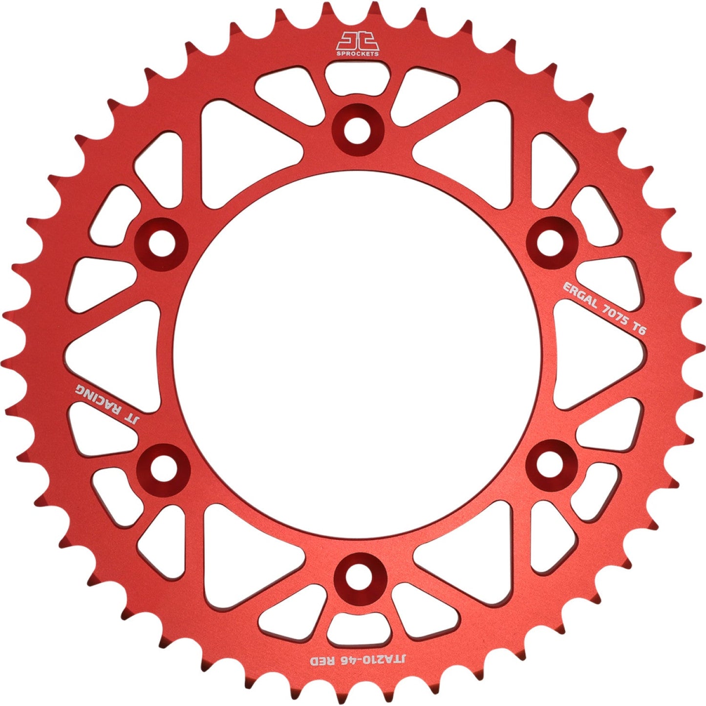 JT SPROCKETS Rear Sprocket - Honda - Red - 46 Tooth JTA210.46RED by JT Rear Sprockets Aluminum/Alloy