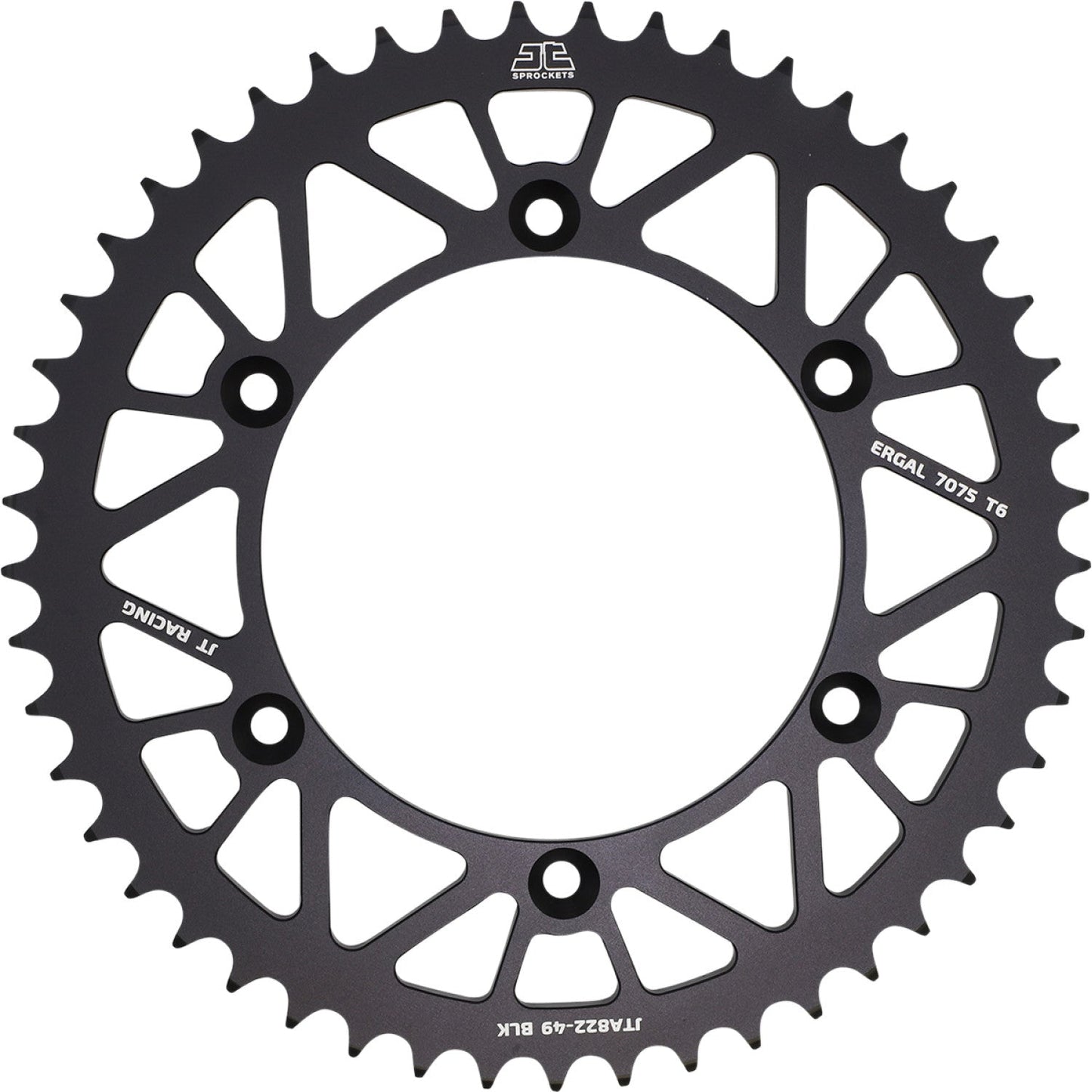JT SPROCKETS Rear Sprocket - 520 - Black - 49 Tooth JTA822.49BLK by JT Rear Sprockets Aluminum/Alloy