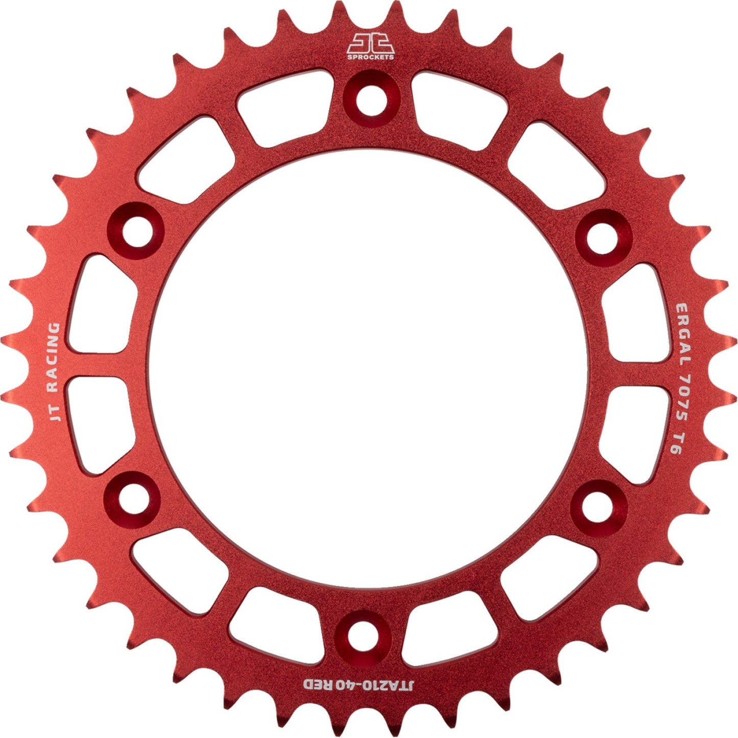 JT SPROCKETS Rear Sprocket - Red - 40 Tooth - Honda JTA210.40RED by JT Rear Sprockets Aluminum/Alloy