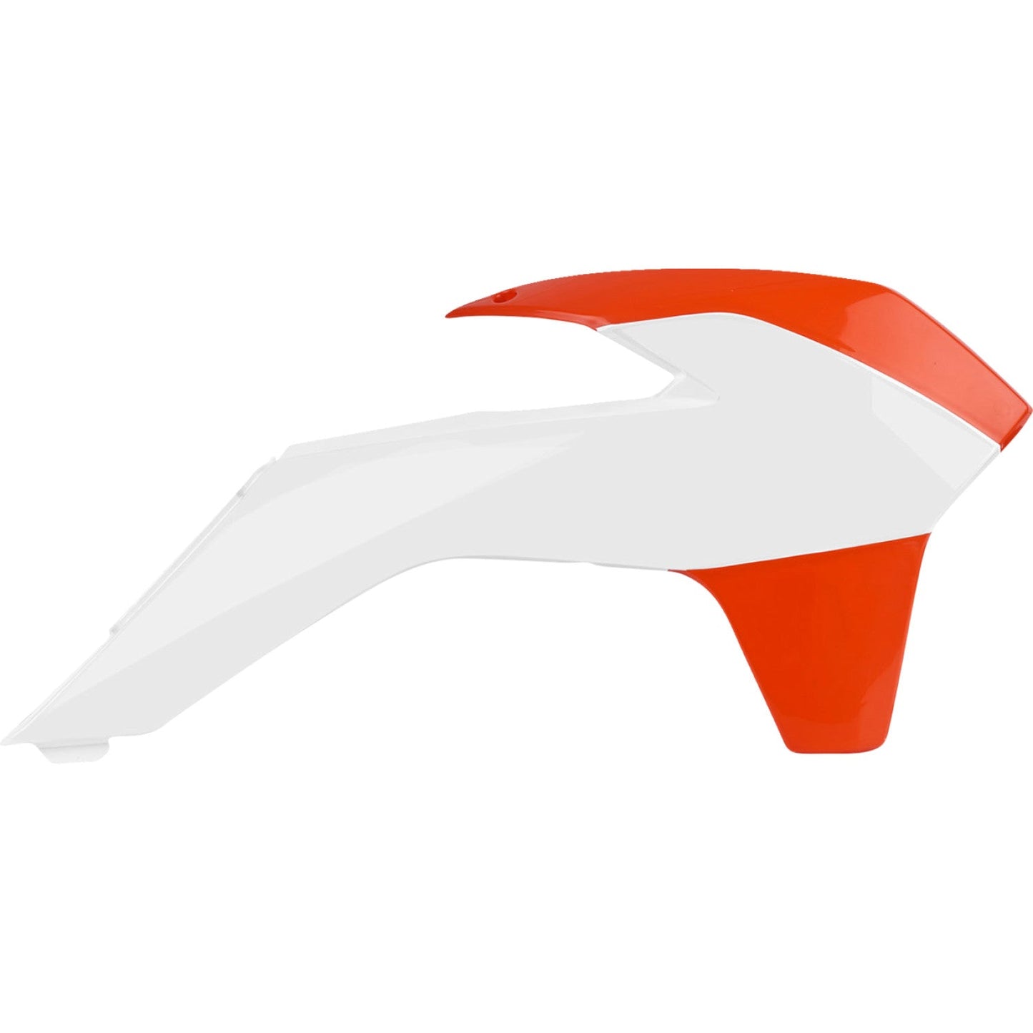POLISPORT Radiator Cover - White/Orange - KTM 8417400001 by Polisport