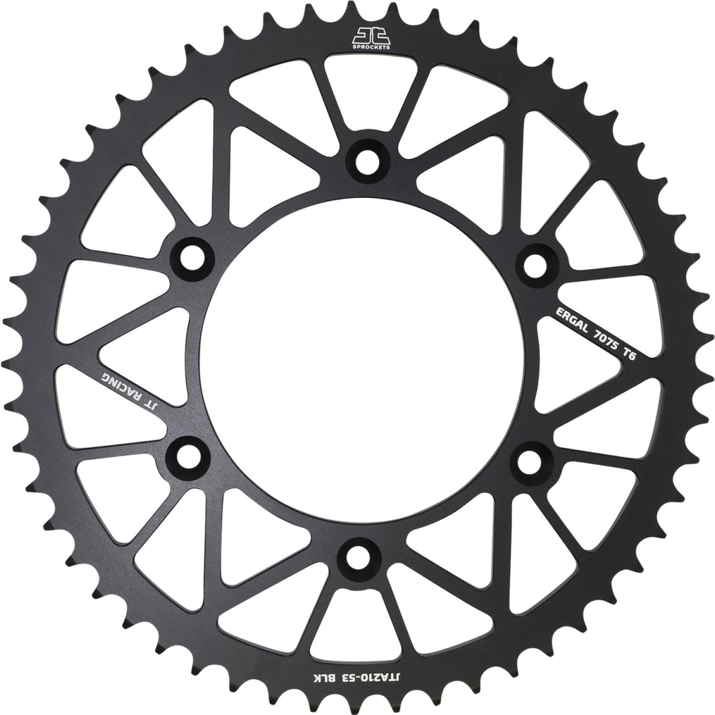 JT SPROCKETS Rear Sprocket - Honda - Black - 53 Tooth JTA210.53BLK by JT Rear Sprockets Aluminum/Alloy