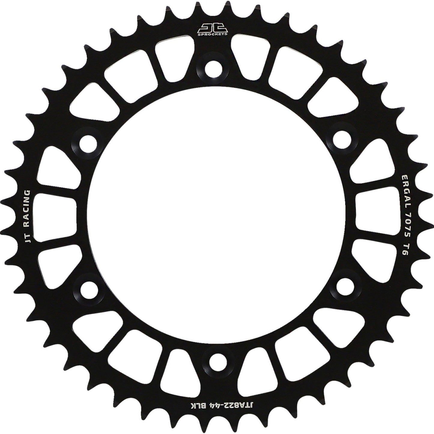 JT SPROCKETS Rear Sprocket - 520 - Black - 44 Tooth JTA822.44BLK by JT Rear Sprockets Aluminum/Alloy