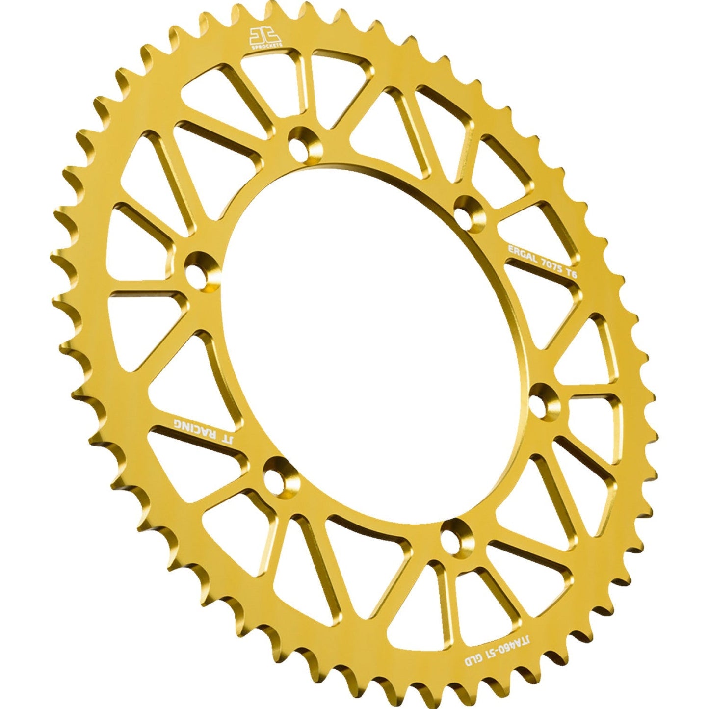 JT SPROCKETS Rear Sprocket - Aluminum - 51 Tooth - Gold - KX 250/X JTA460.51GLD by JT Rear Sprockets Aluminum/Alloy