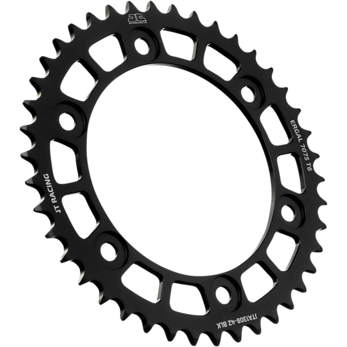 JT SPROCKETS Rear Sprocket - Honda - Black - 42-Tooth JTA1308.42BLK by JT Rear Sprockets Aluminum/Alloy