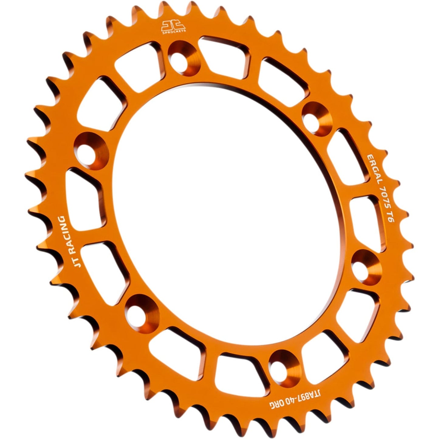 JT SPROCKETS Rear Sprocket - Orange - 40-Tooth JTA897.40ORG by JT Rear Sprockets Aluminum/Alloy