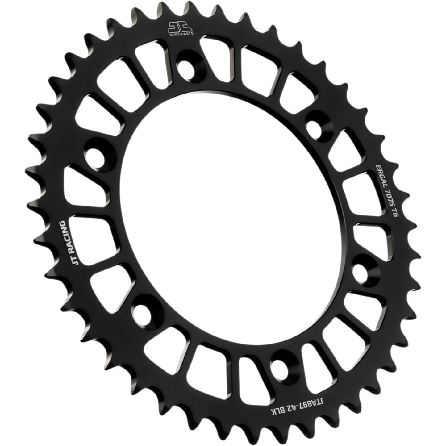 JT SPROCKETS Rear Sprocket - Black - 42-Tooth JTA897.42BLK by JT Rear Sprockets Aluminum/Alloy