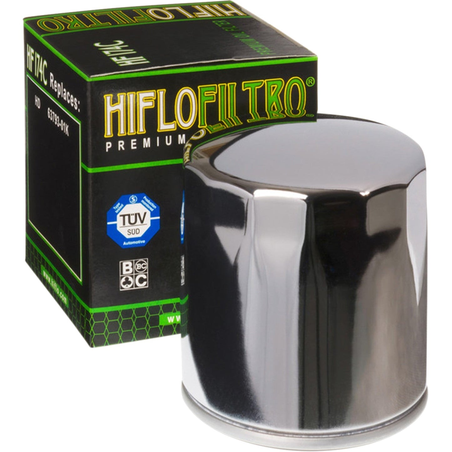 Hiflofiltro Oil Filter - Chrome HF174C | Oil Filters | Hiflofiltro