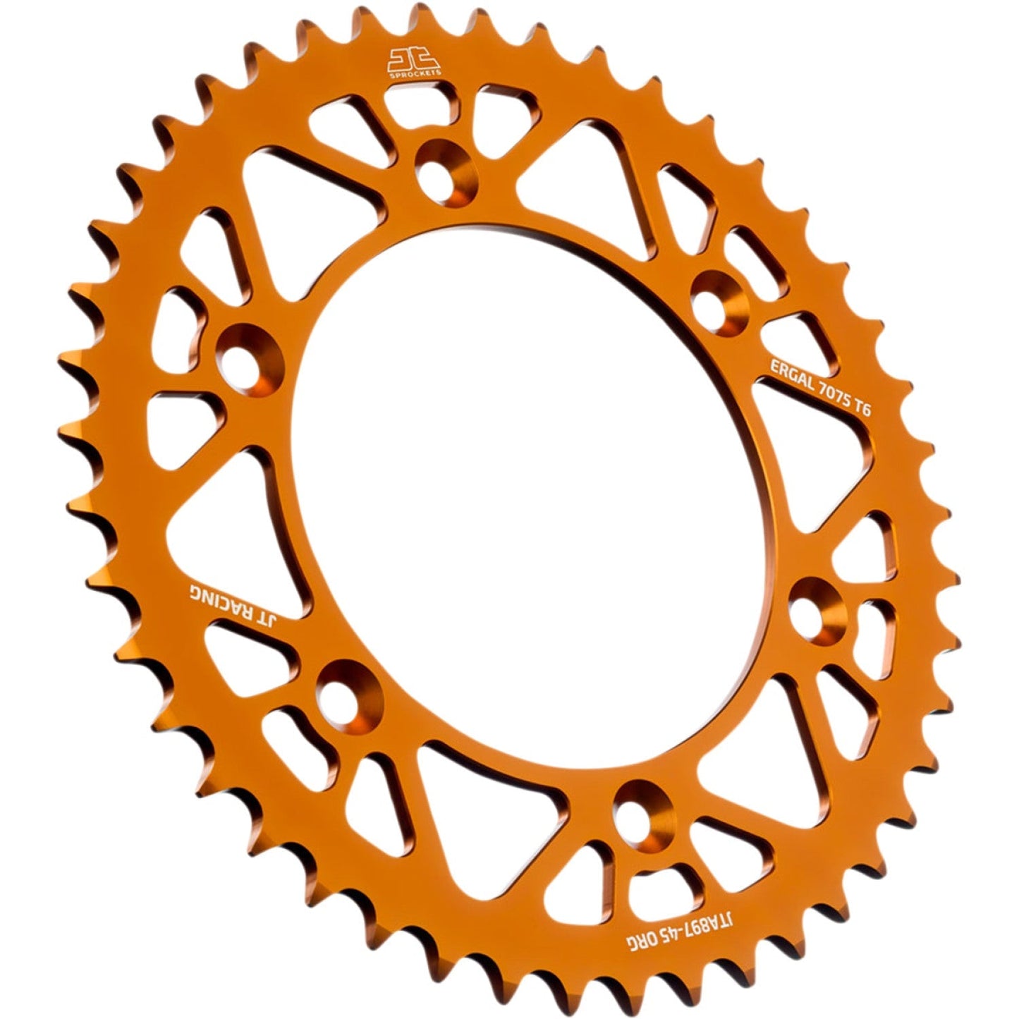 JT SPROCKETS Rear Sprocket - Orange - 45-Tooth JTA897.45ORG by JT Rear Sprockets Aluminum/Alloy