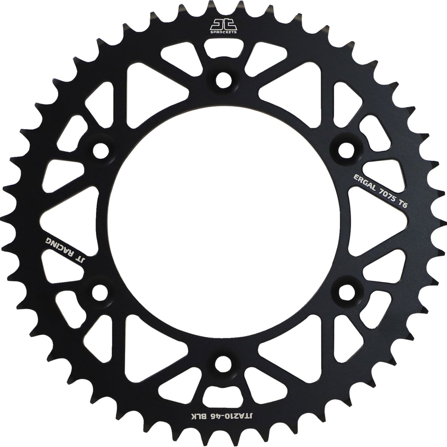 JT SPROCKETS Rear Sprocket - Black - 46 Tooth JTA210.46BLK by JT Rear Sprockets Aluminum/Alloy