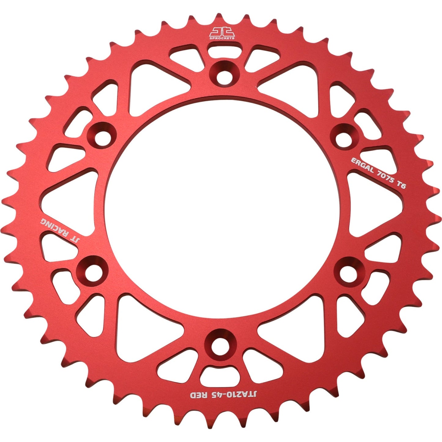JT SPROCKETS Rear Sprocket - Honda - Red - 45 Tooth JTA210.45RED by JT Rear Sprockets Aluminum/Alloy