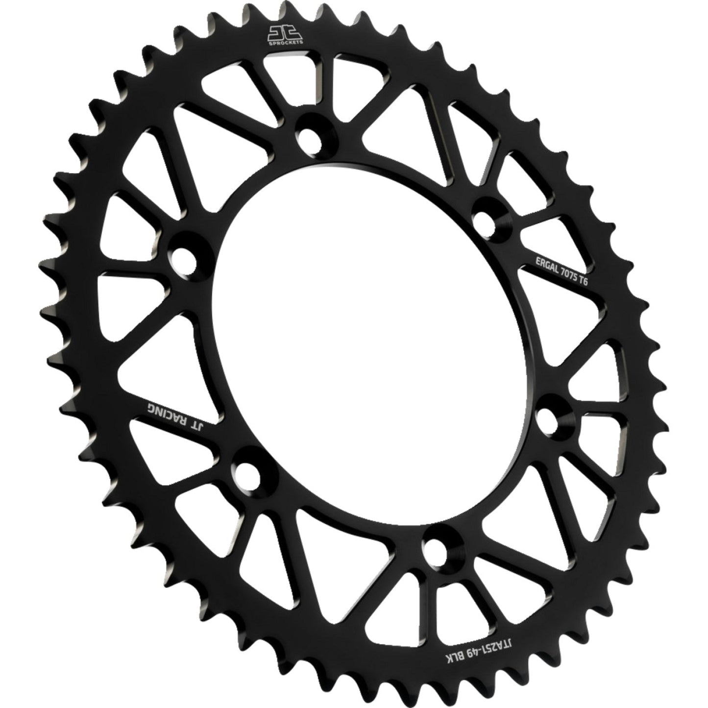 JT SPROCKETS Rear Sprocket - Black - 49 Tooth - Yamaha JTA251.49BLK by JT Rear Sprockets Aluminum/Alloy