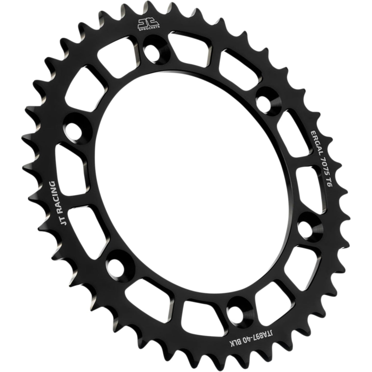 JT SPROCKETS Rear Sprocket - Black - 40-Tooth JTA897.40BLK by JT Rear Sprockets Aluminum/Alloy