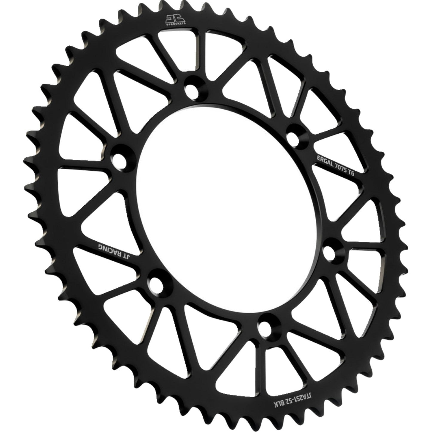 JT SPROCKETS Rear Sprocket - Black - 52 Tooth - Yamaha JTA251.52BLK by JT Rear Sprockets Aluminum/Alloy