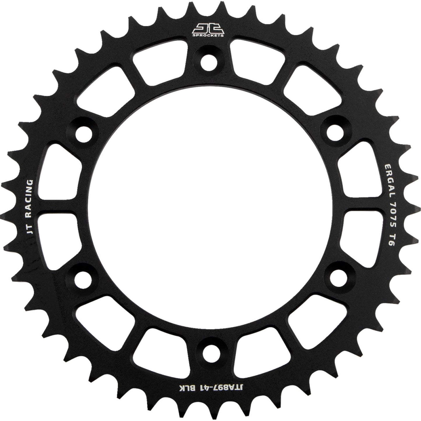 JT SPROCKETS Rear Sprocket - Black - 41 Tooth JTA897.41BLK by JT Rear Sprockets Aluminum/Alloy