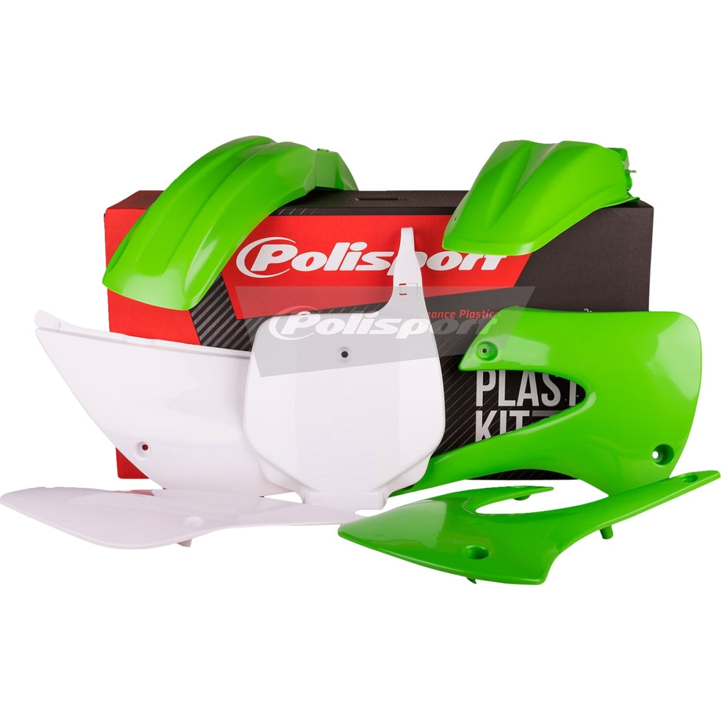 POLISPORT Body Kit - Complete - '11 - '12 OEM Green/White - KX 85 90462 by Polisport