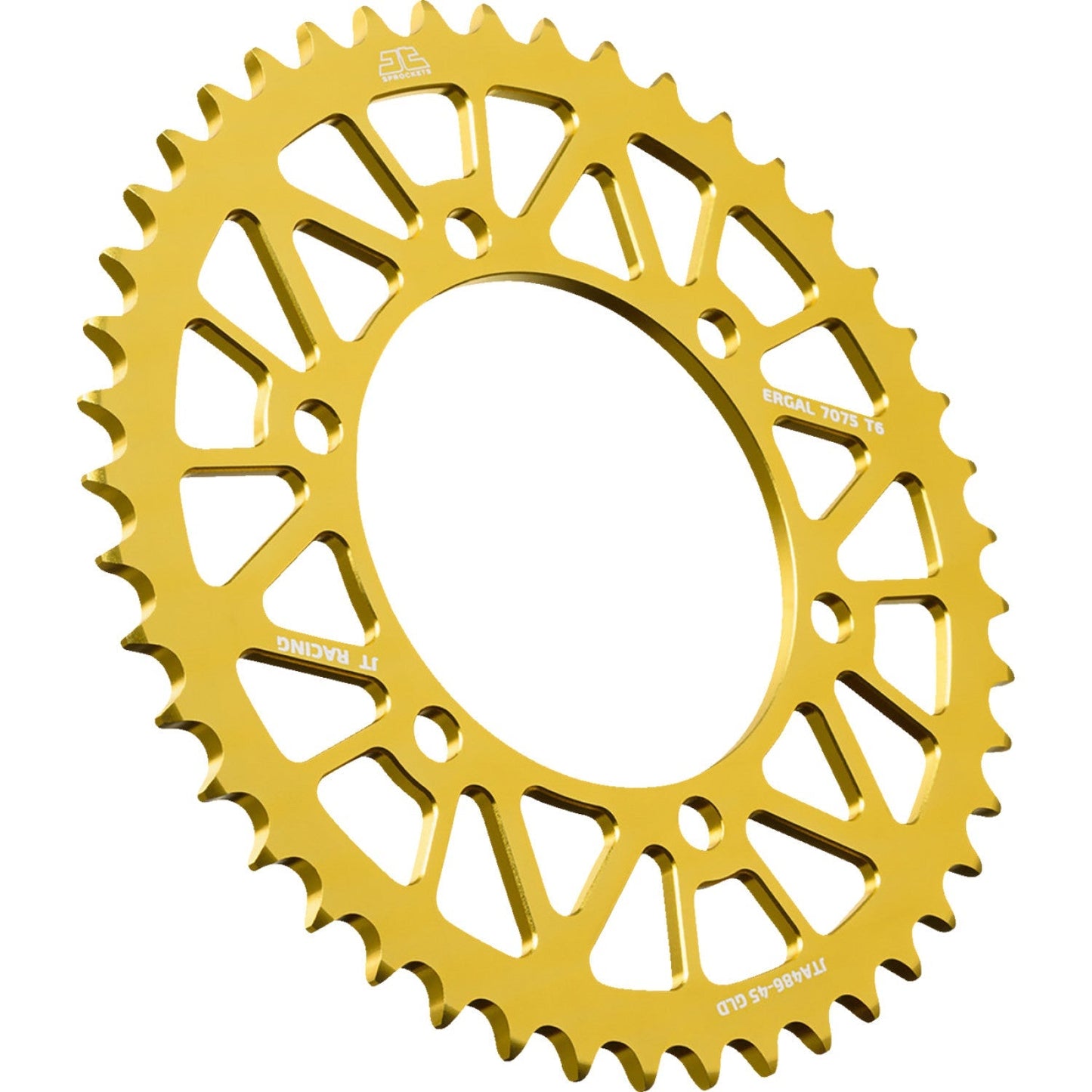 JT SPROCKETS Rear Sprocket - Aluminum - 45 Tooth - Gold - Kawasaki/Suzuki/Yamaha JTA486.45GLD by JT Rear Sprockets Aluminum/Alloy
