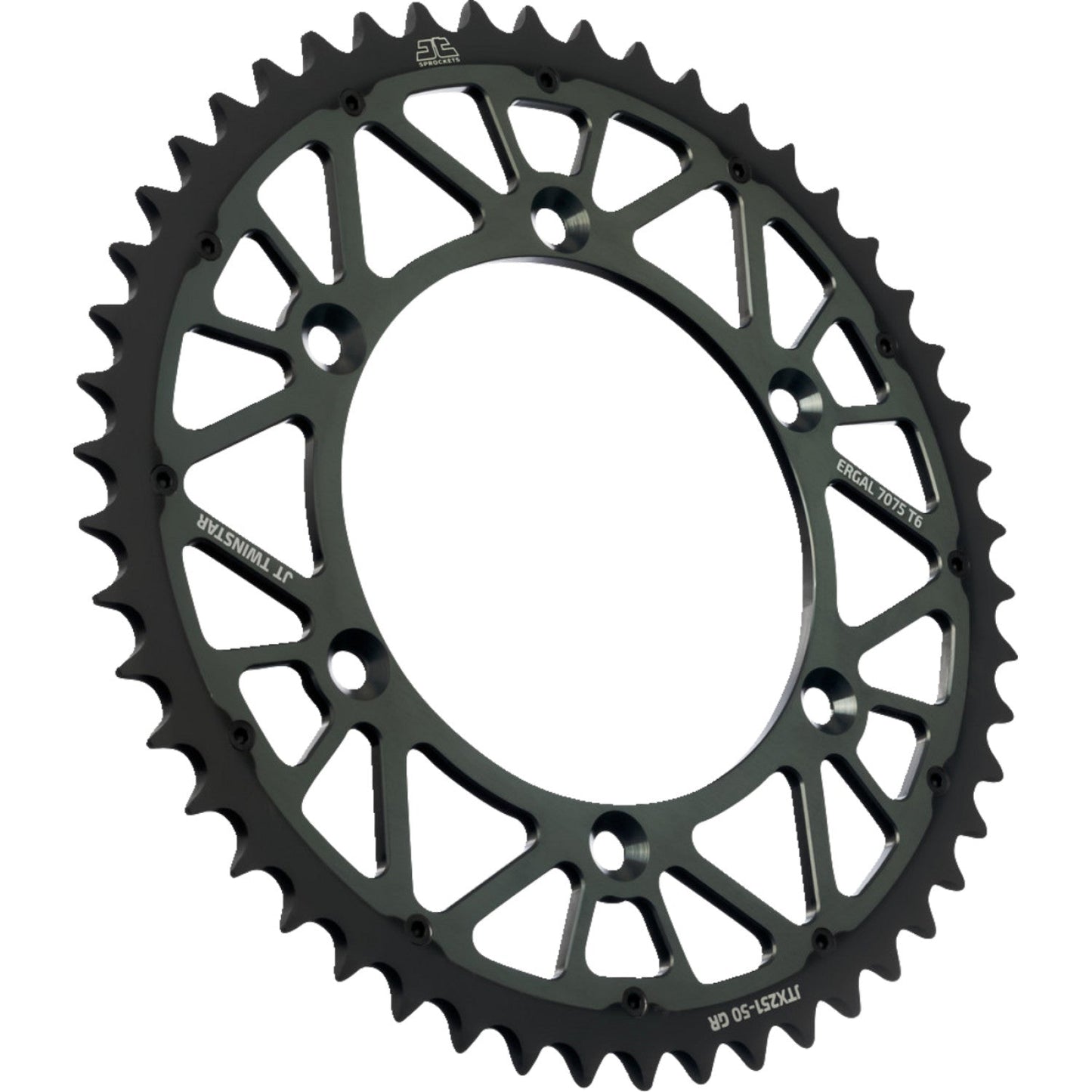 JT SPROCKETS Steel Rear Sprocket - Graphite - 50 Tooth JTX251.50GR by JT Rear Sprockets Steel Type