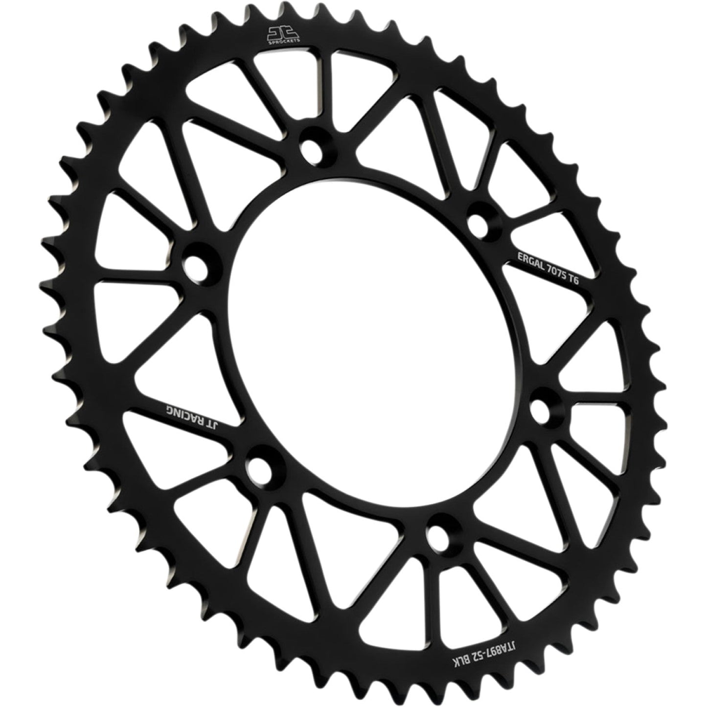 JT SPROCKETS Rear Sprocket - Black - 52-Tooth JTA897.52BLK by JT Rear Sprockets Aluminum/Alloy