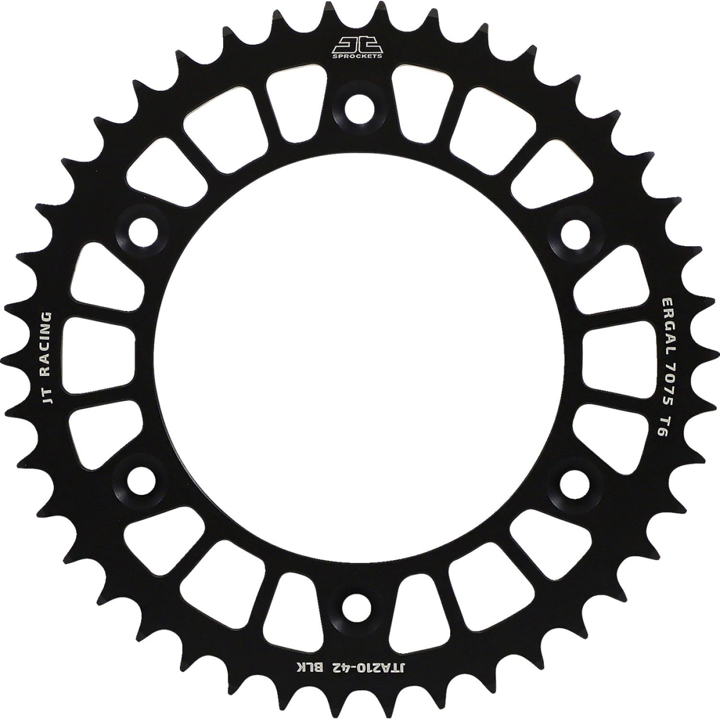 JT SPROCKETS Rear Sprocket - Honda - Black - 42 Tooth JTA210.42BLK by JT Rear Sprockets Aluminum/Alloy