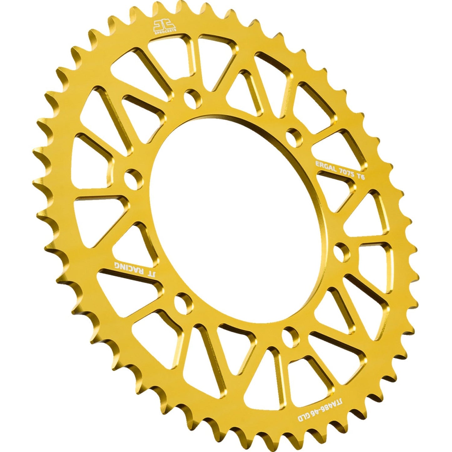 JT SPROCKETS Rear Sprocket - Aluminum - 46 Tooth - Gold - KLE 300/FZ6 JTA486.46GLD by JT Rear Sprockets Aluminum/Alloy