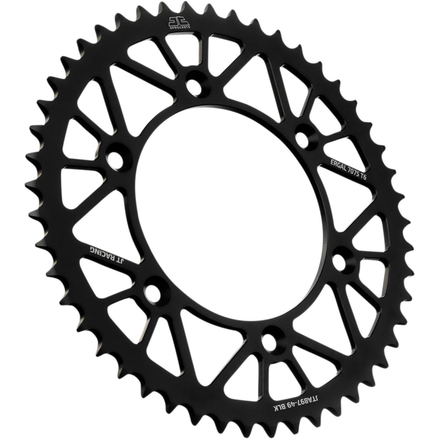 JT SPROCKETS Rear Sprocket - Black - 49-Tooth JTA897.49BLK by JT Rear Sprockets Aluminum/Alloy