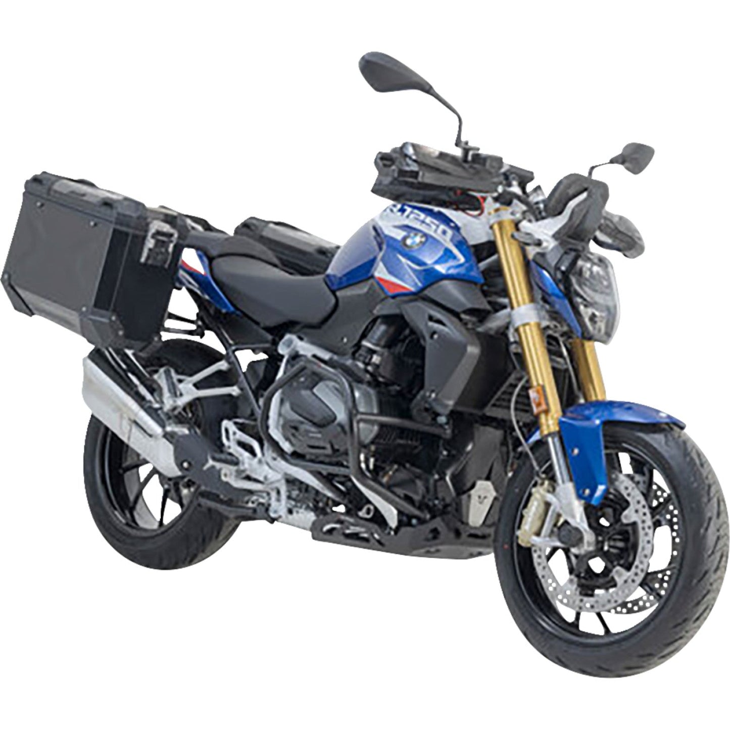 SW-Motech TRAX ADV Aluminum Case System - Black - BMW R 1200/1250 R '14-'24 KFT.07.573.70000/B | Luggage Group