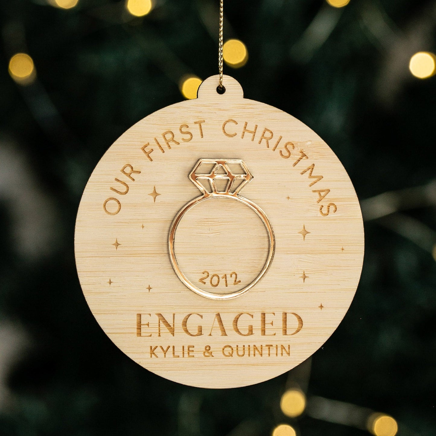 Diamond Ring Christmas Bauble