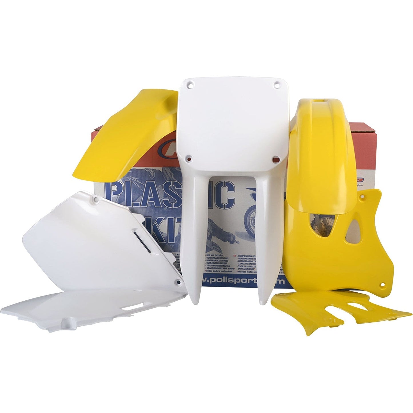 POLISPORT Body Kit - OEM Yellow/White - RM 125/250 90093 by Polisport