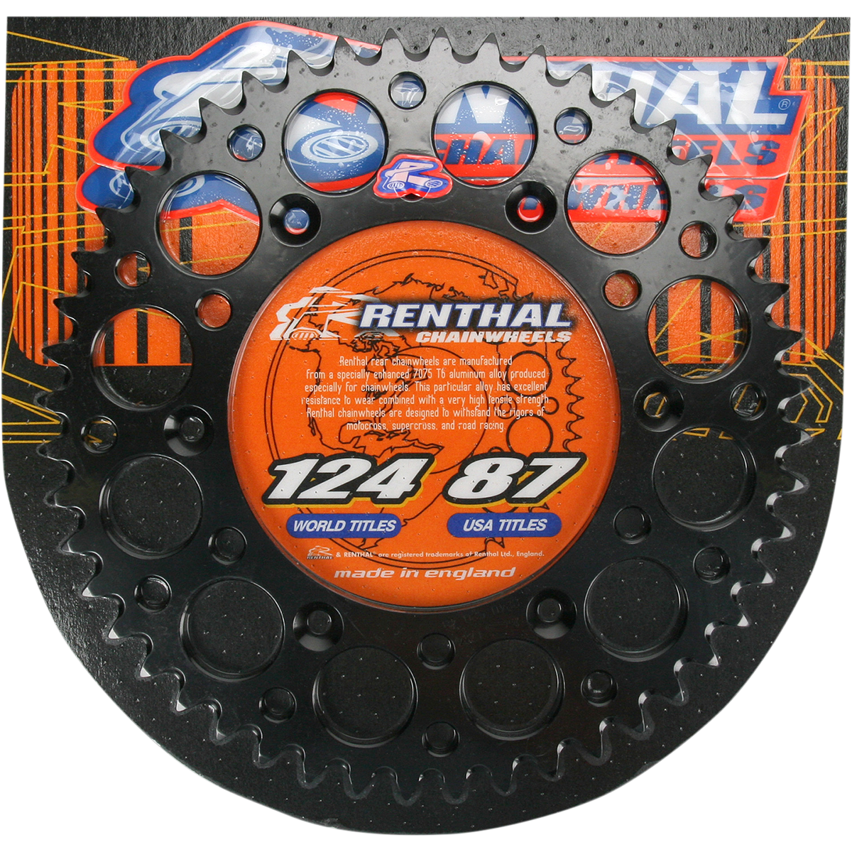 Renthal Sprocket - Black - 50 Tooth 224U-520-50GPBK