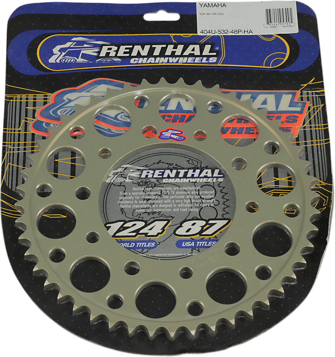 RENTHAL Sprocket - Yamaha - 48 Tooth 404U-532-48-HA