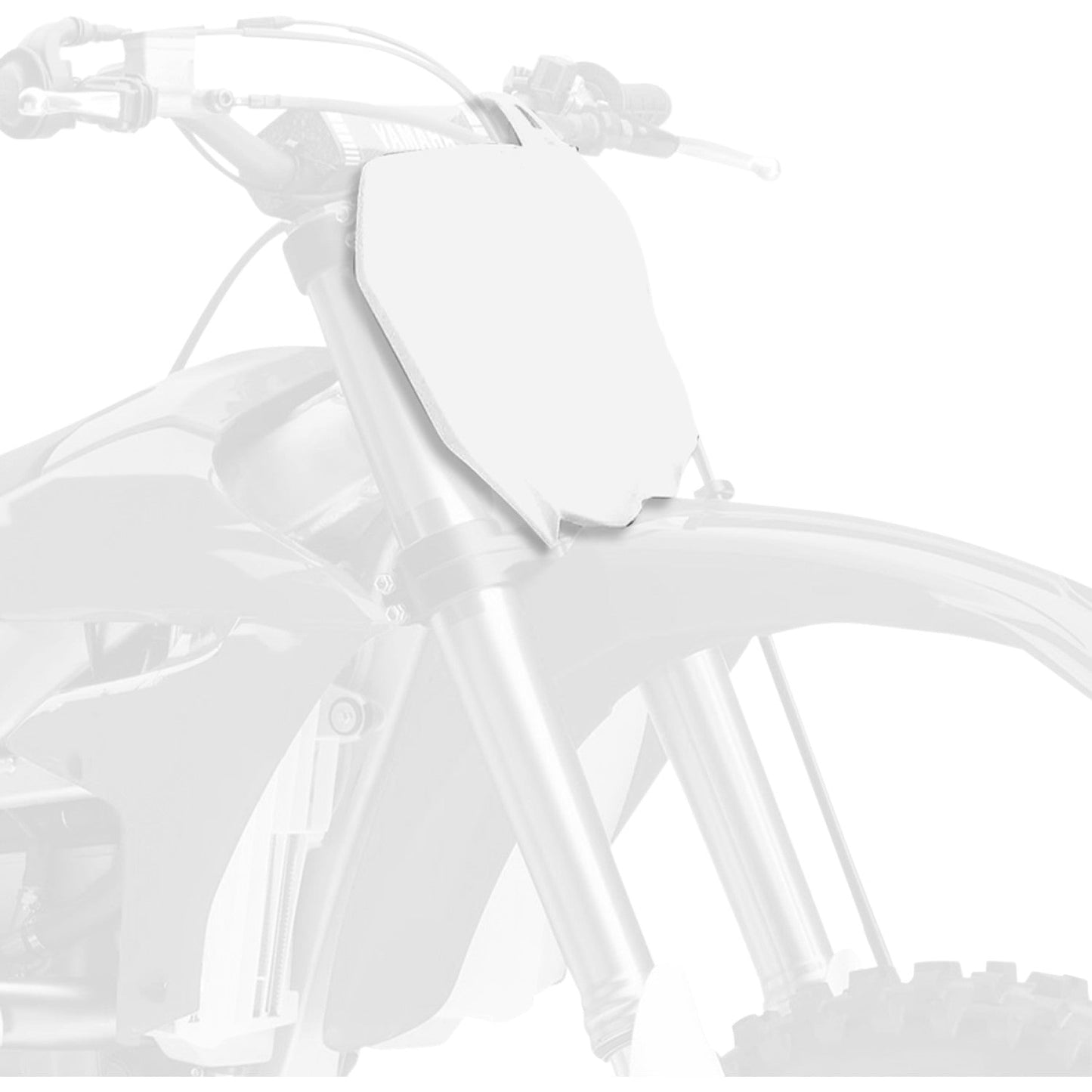 POLISPORT Number Plate - OEM White - Yamaha 8678400001 by Polisport