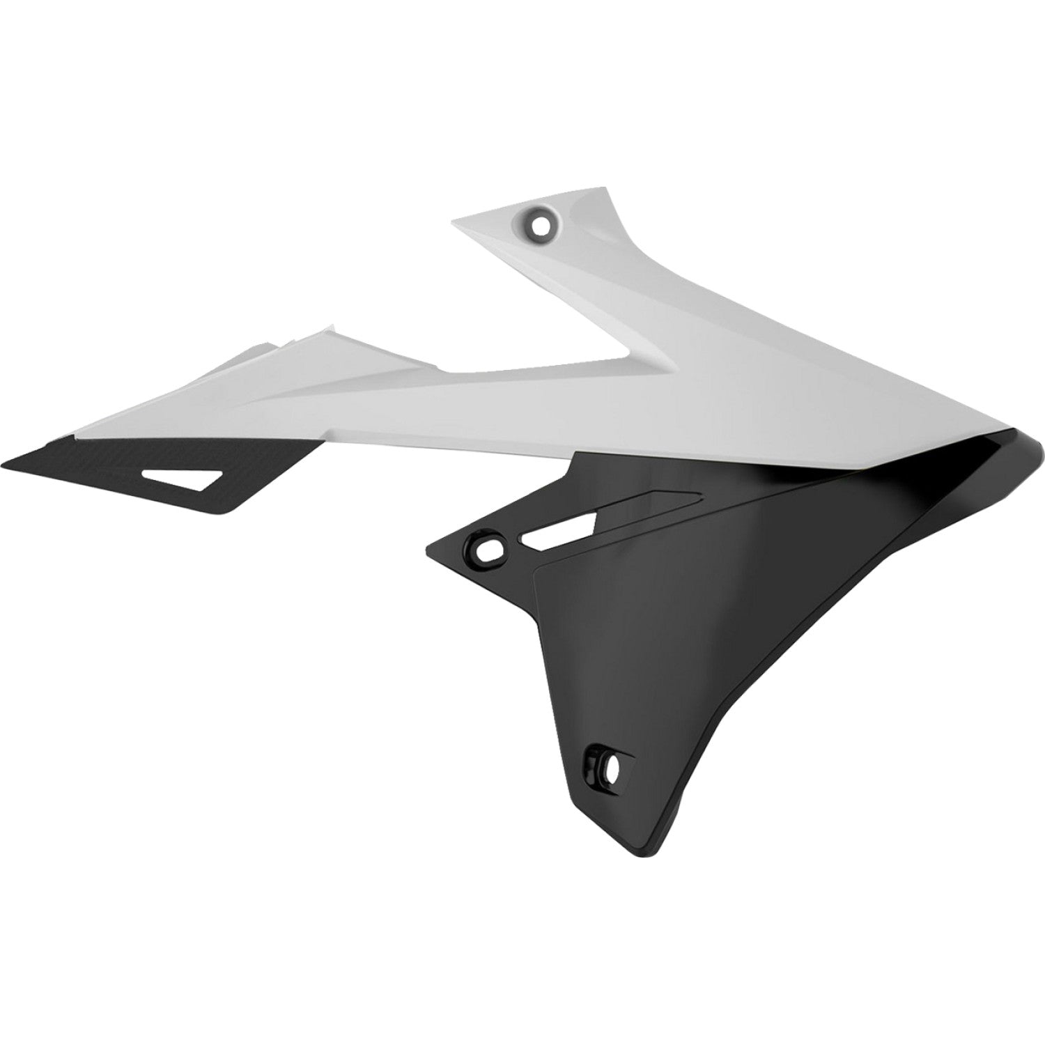 POLISPORT Radiator Cover - White/Black - RMZ 450 8421100002 by Polisport
