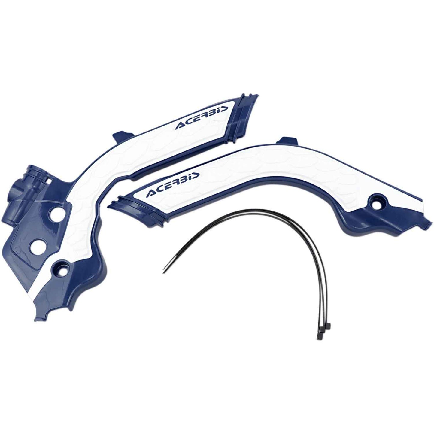 ACERBIS X-Grip Frame Guards - Blue/White - Gas Gas | Husqvarna 2733451006