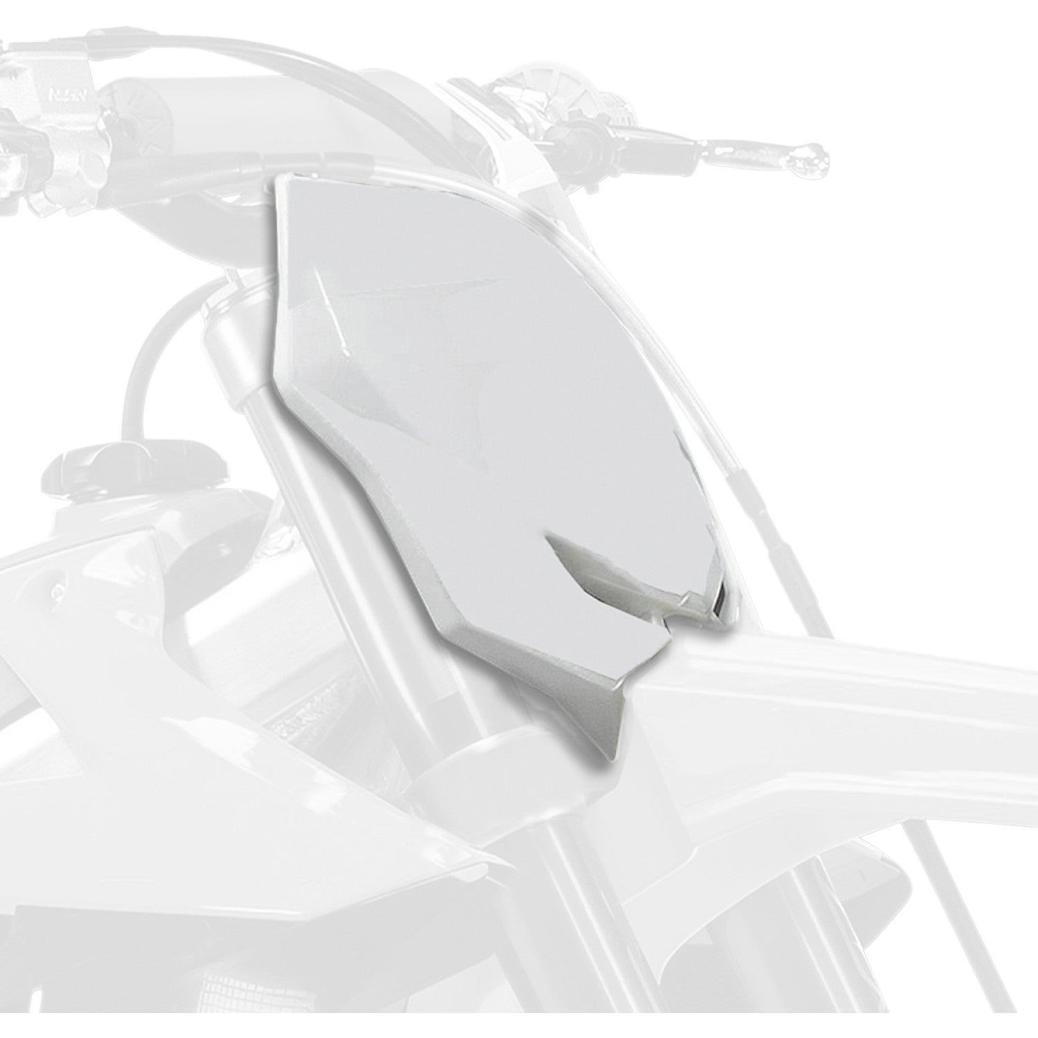 POLISPORT Number Plate - OEM White - RM-Z 450 8666100002 by Polisport